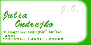 julia ondrejko business card